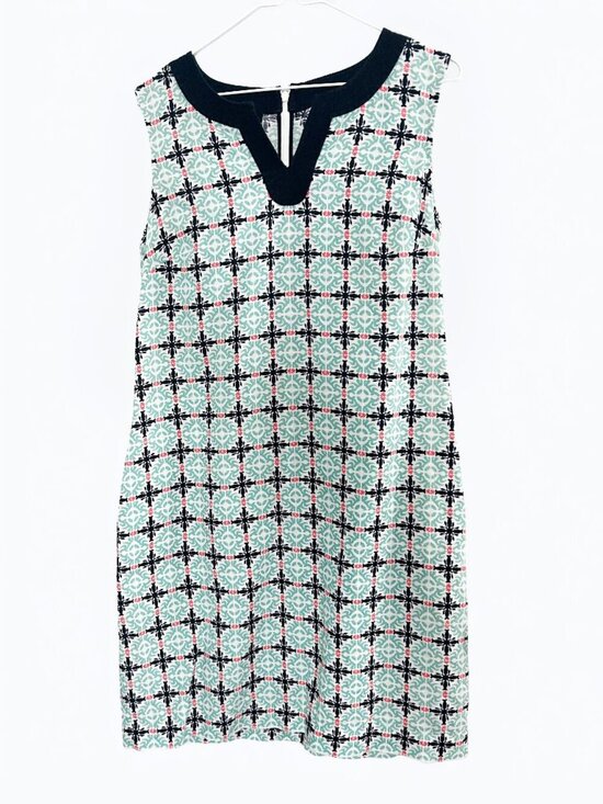 Talbots Dresses & Skirts - Talbots Linen Blend Geometric Sleeveless Knee Length Dress Size 6